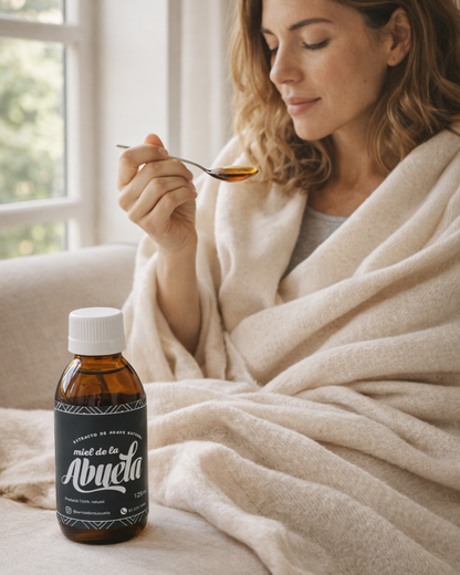 Jarabe Natural para la Tos – Miel de la Abuela – Expectorante con Aceites Esenciales – Sin Químicos, Sin Azúcar Refinada – 125 ml