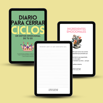 Diario para Cerrar Ciclos: Ejercicio emocional: Detox de tu ex 🖤 Con Diario de 21 Días para la Felicidad