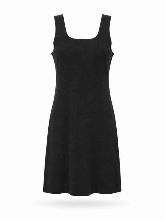 Vestido Negro Minimalista para Mujer | Vestido Corto Casual Aesthetic