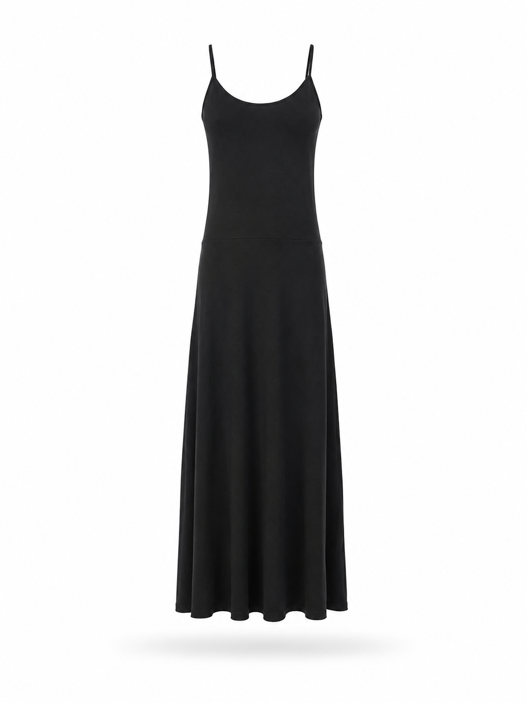 Vestido Largo Negro para Mujer | Vestido Maxi Minimalista de Tirantes